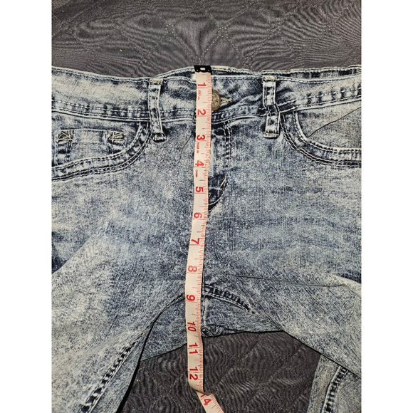 Women's (Juniors) No Boundaries Denim Jeans Size 9 Blue Acid Wash - Picture 10 of 12